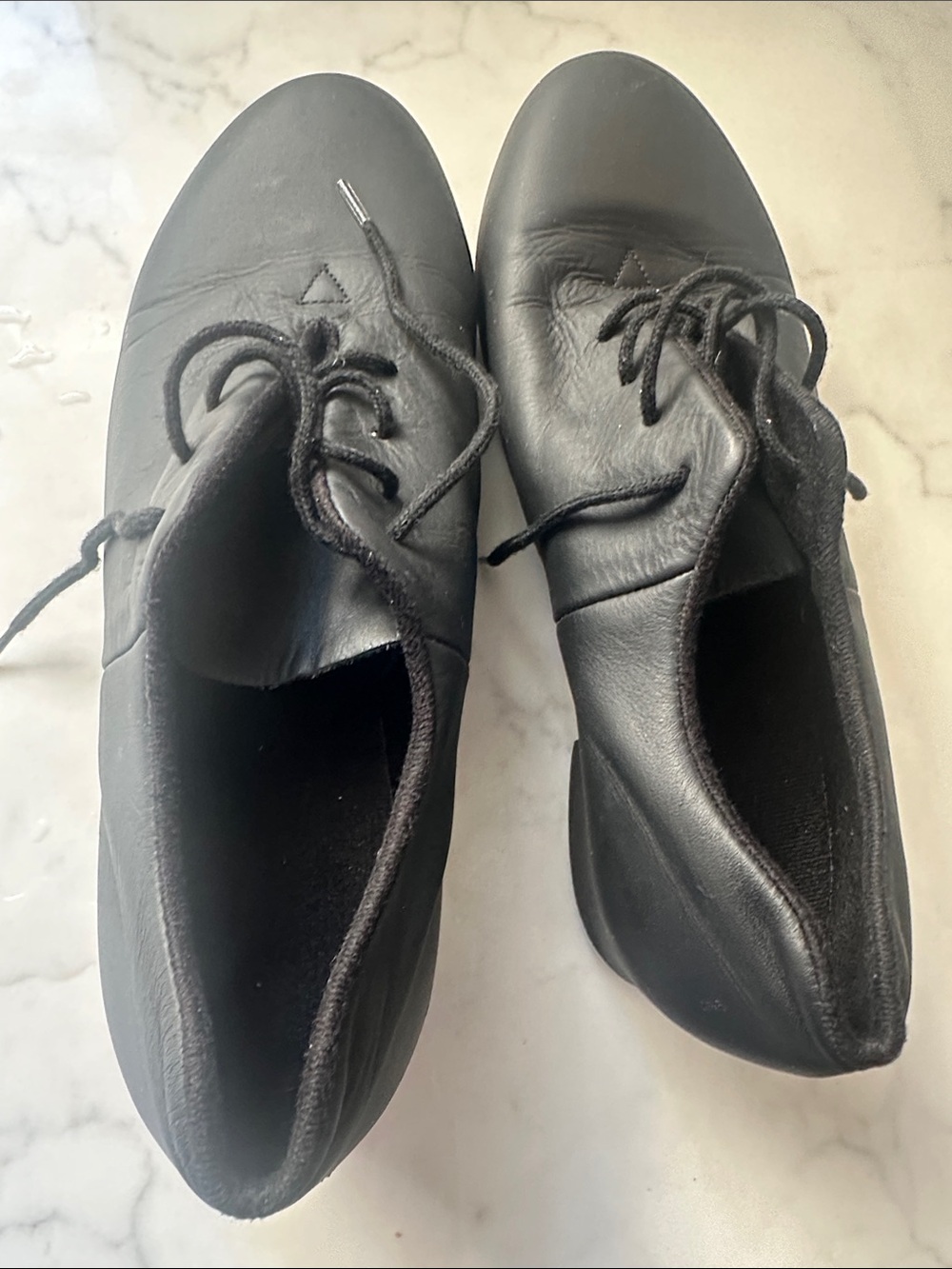 Bloch Black Leather Lace-Up Tap Shoes size 9.5 - Picture 4 of 9